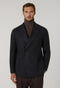 Dark Grey Washed Flannel double-breasted K-Jacket