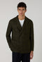 K-Jacket doppiopetto in lana a quadri tinta in capo verde