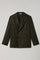 K-Jacket doppiopetto in lana a quadri tinta in capo verde