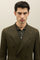 Dark Green Cotton Linen Twill Double-Breasted K-Jacket