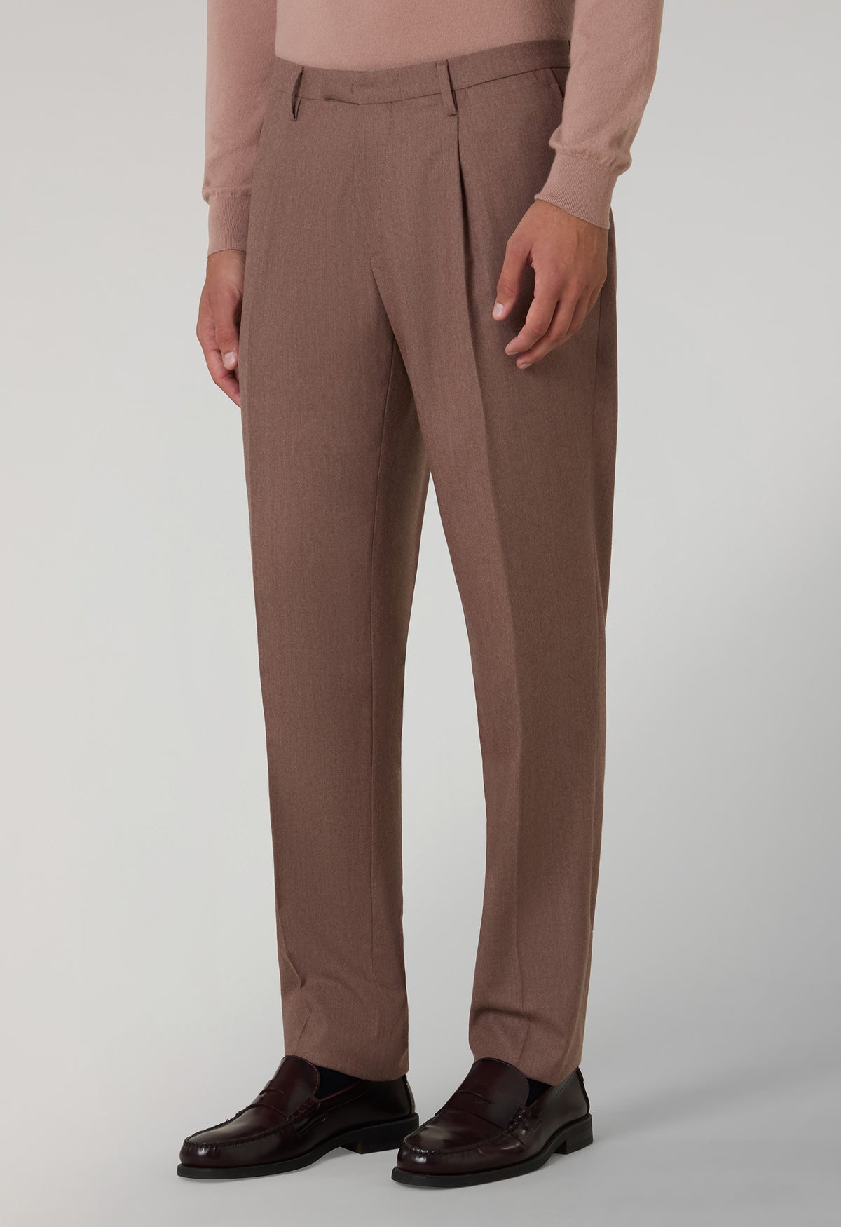 Mauve Superlight Flannel double-breasted K-Suit