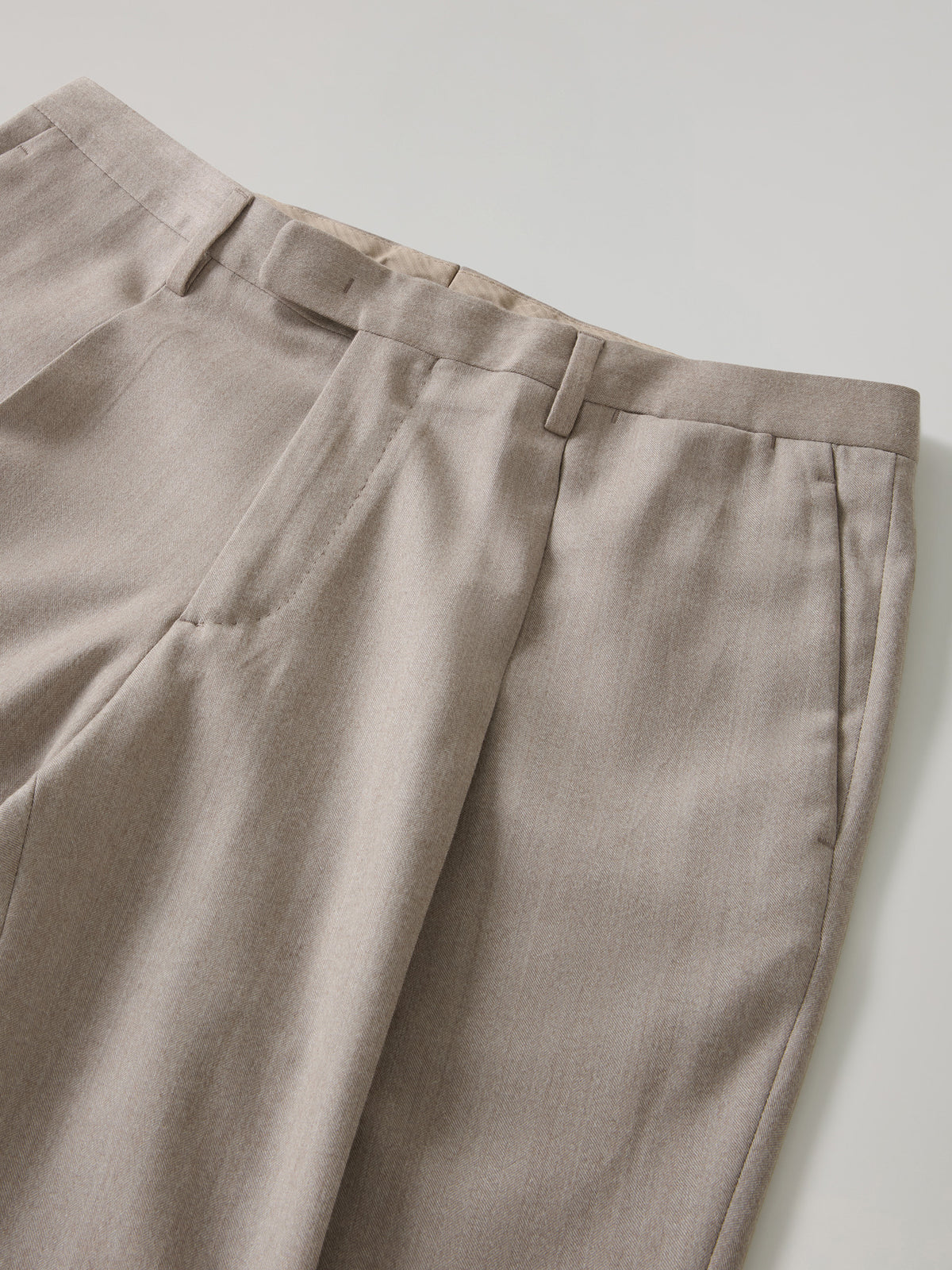 Beige 14-Micron Herringbone double-breasted K-Suit