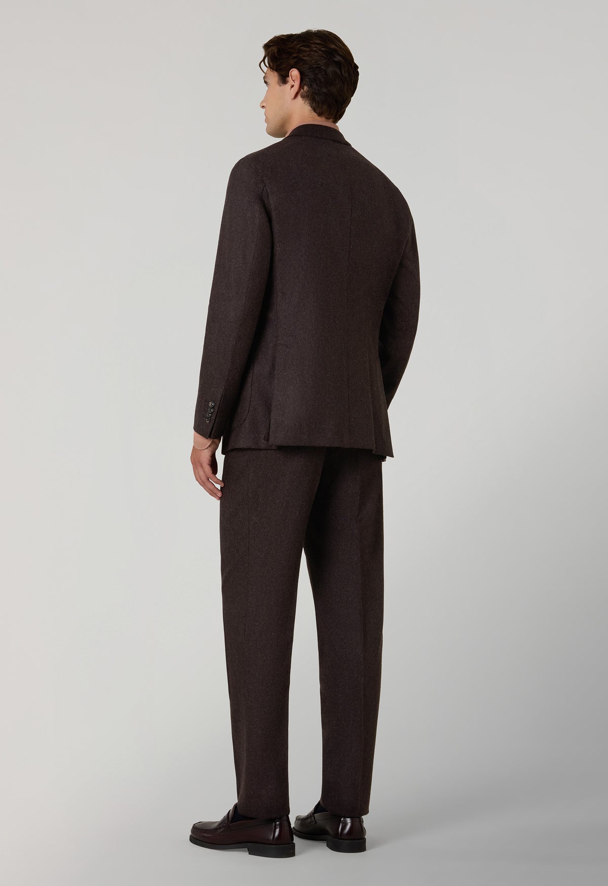 Brown Washed Flannel double-breasted K-Suit