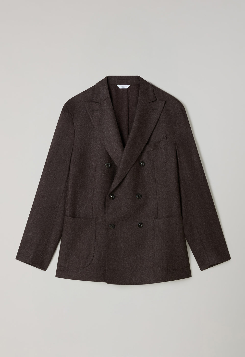 Brown Washed Flannel double-breasted K-Suit