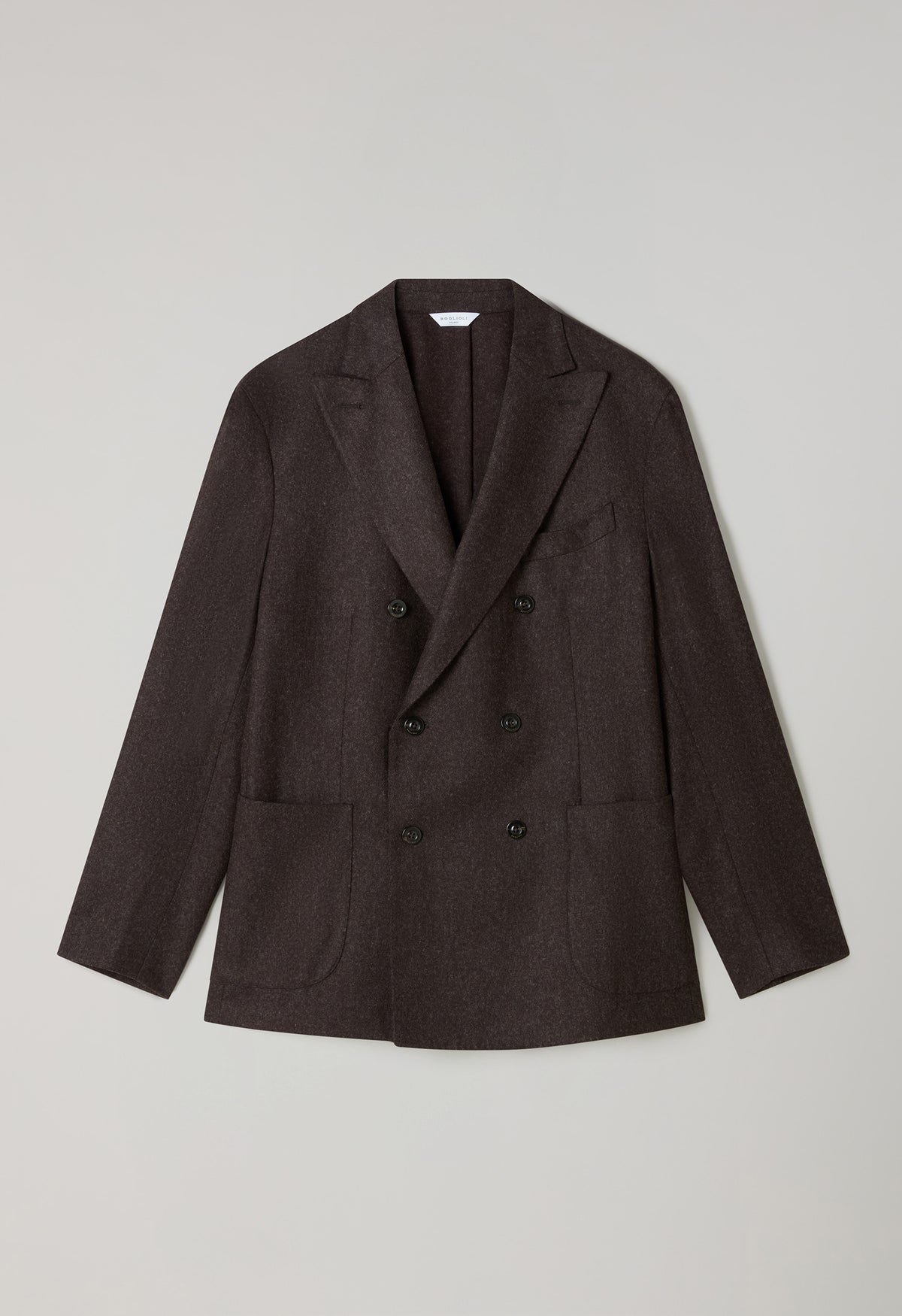 Brown Washed Flannel double-breasted K-Suit