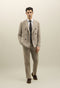 Beige Tinto Terra Linen double-breasted K-Suit