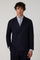 Abito K-Jacket in lana leggera a nido d'ape blu