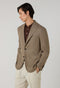 K-Jacket in lana leggera a nido d'ape marrone