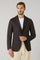 K-Jacket in lana leggera a nido d'ape marrone