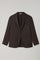 K-Jacket in lana leggera a nido d'ape marrone
