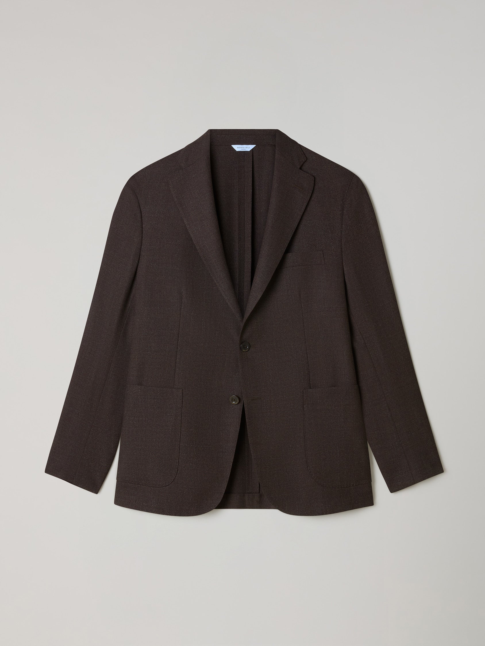 K-Jacket in lana leggera a nido d'ape marrone