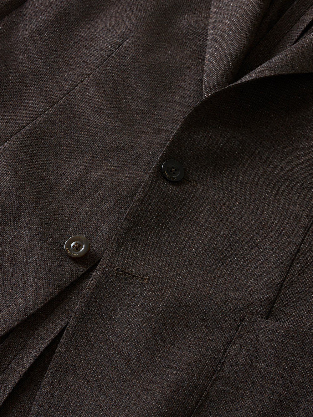 K-Jacket in lana leggera a nido d'ape marrone