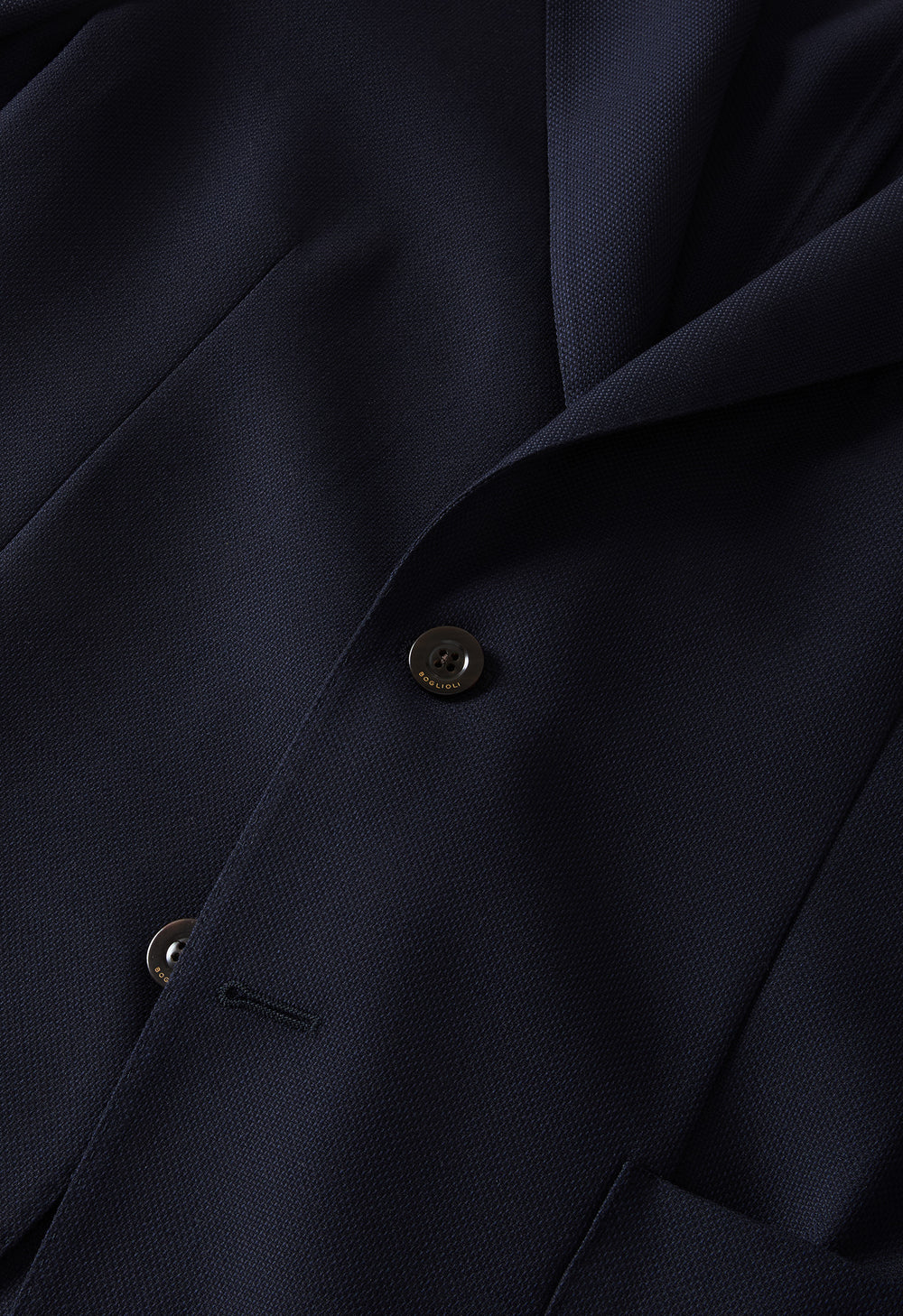 Blue Light Wool Honeycomb K-Jacket