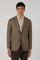 K-Jacket  in lana tinta in capo marrone