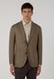 K-Jacket  in lana tinta in capo marrone