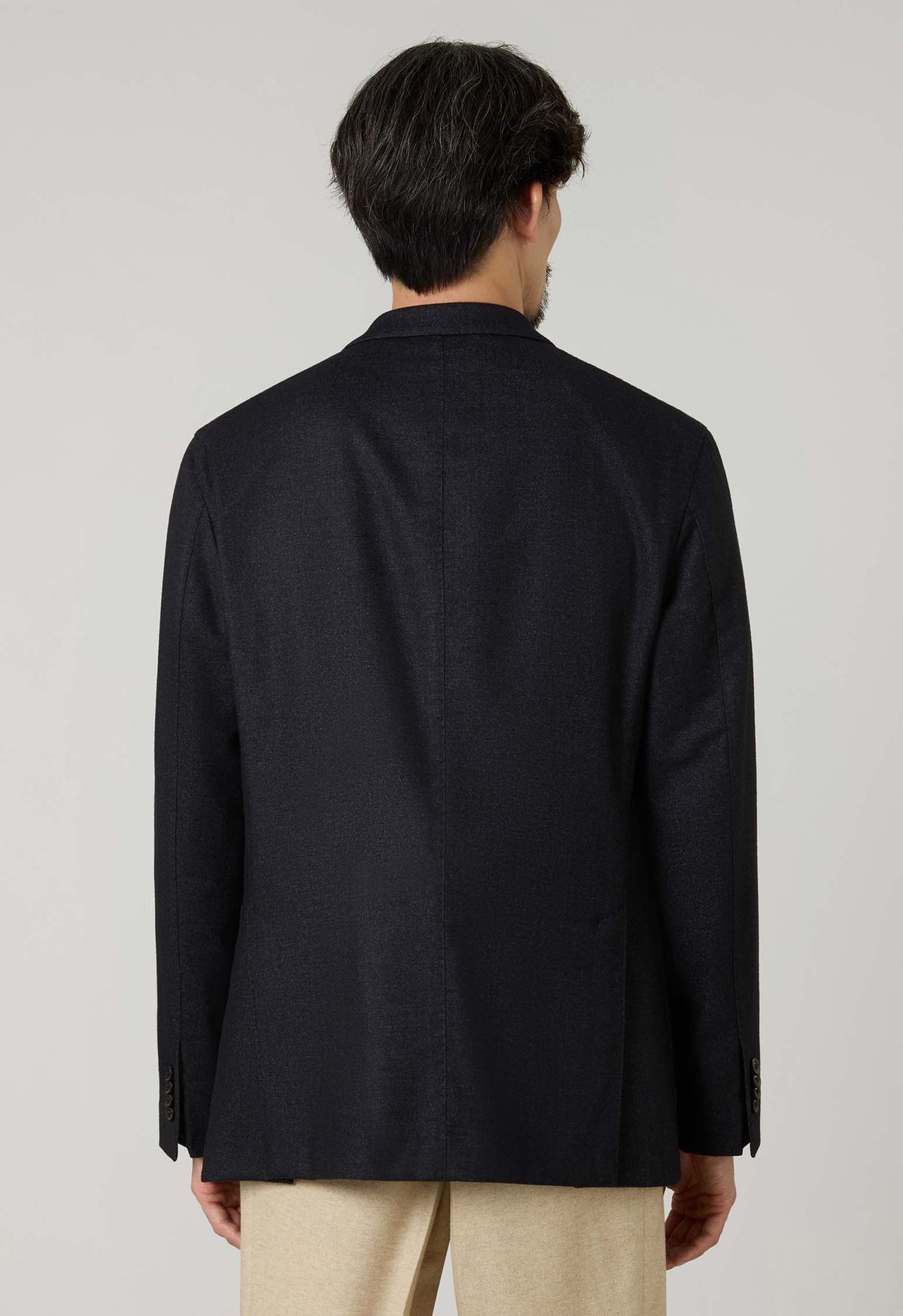Dark Grey Garment Dyed Wool K-Jacket 