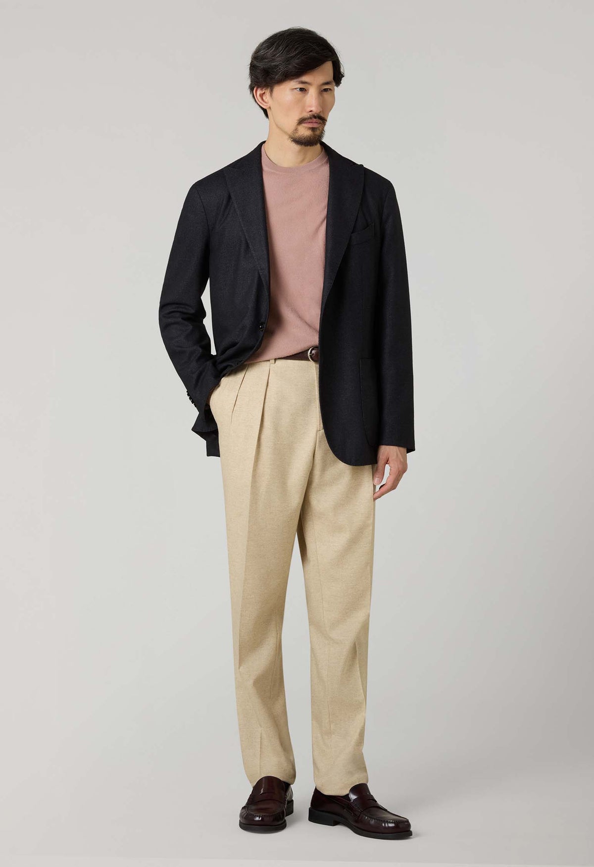 Dark Grey Garment Dyed Wool K-Jacket 