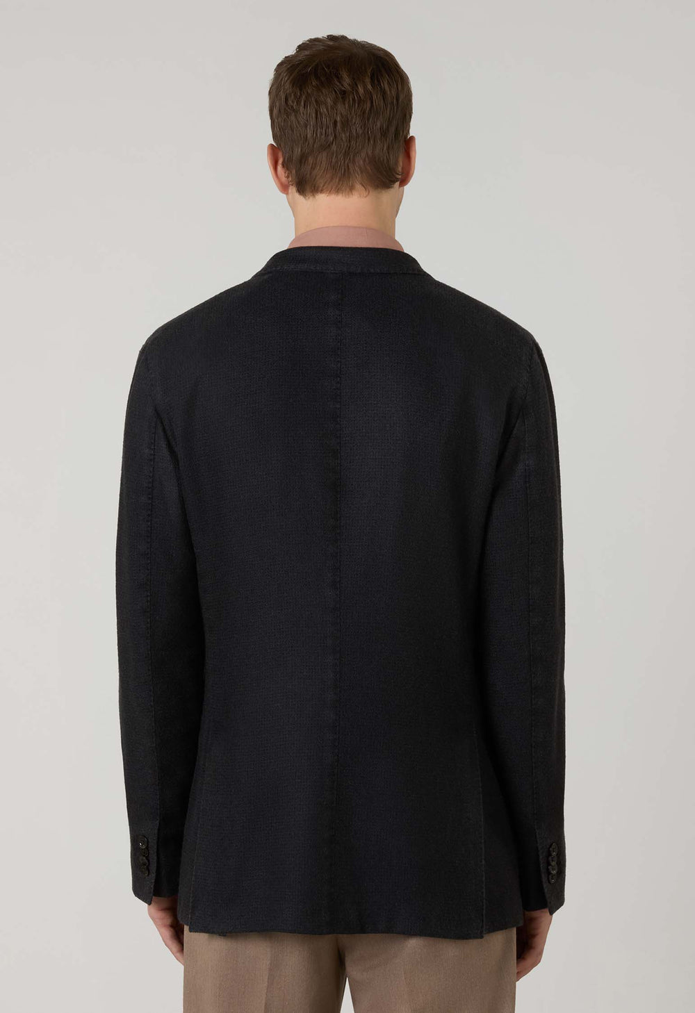 Black Garment Dyed Cashmere K-Jacket