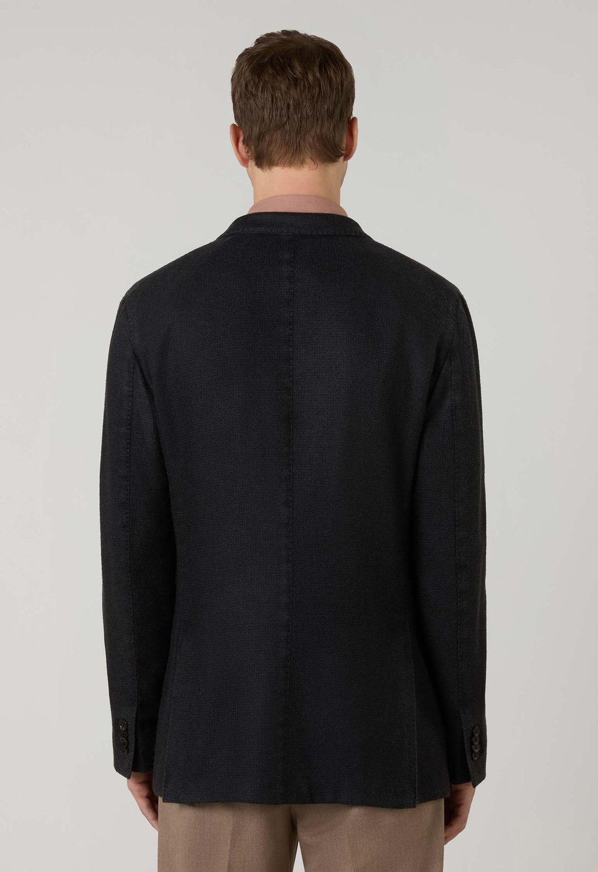 Black Garment Dyed Cashmere K-Jacket