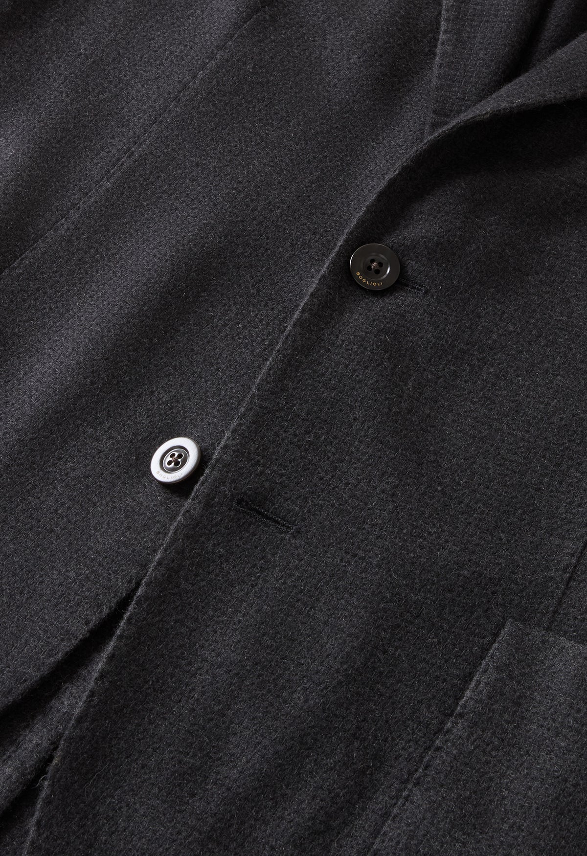 Black Garment Dyed Cashmere K-Jacket