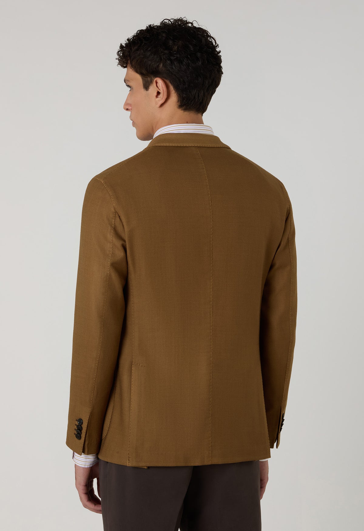 Camel Garment Dyed twill High Performance Wool K-Jacket