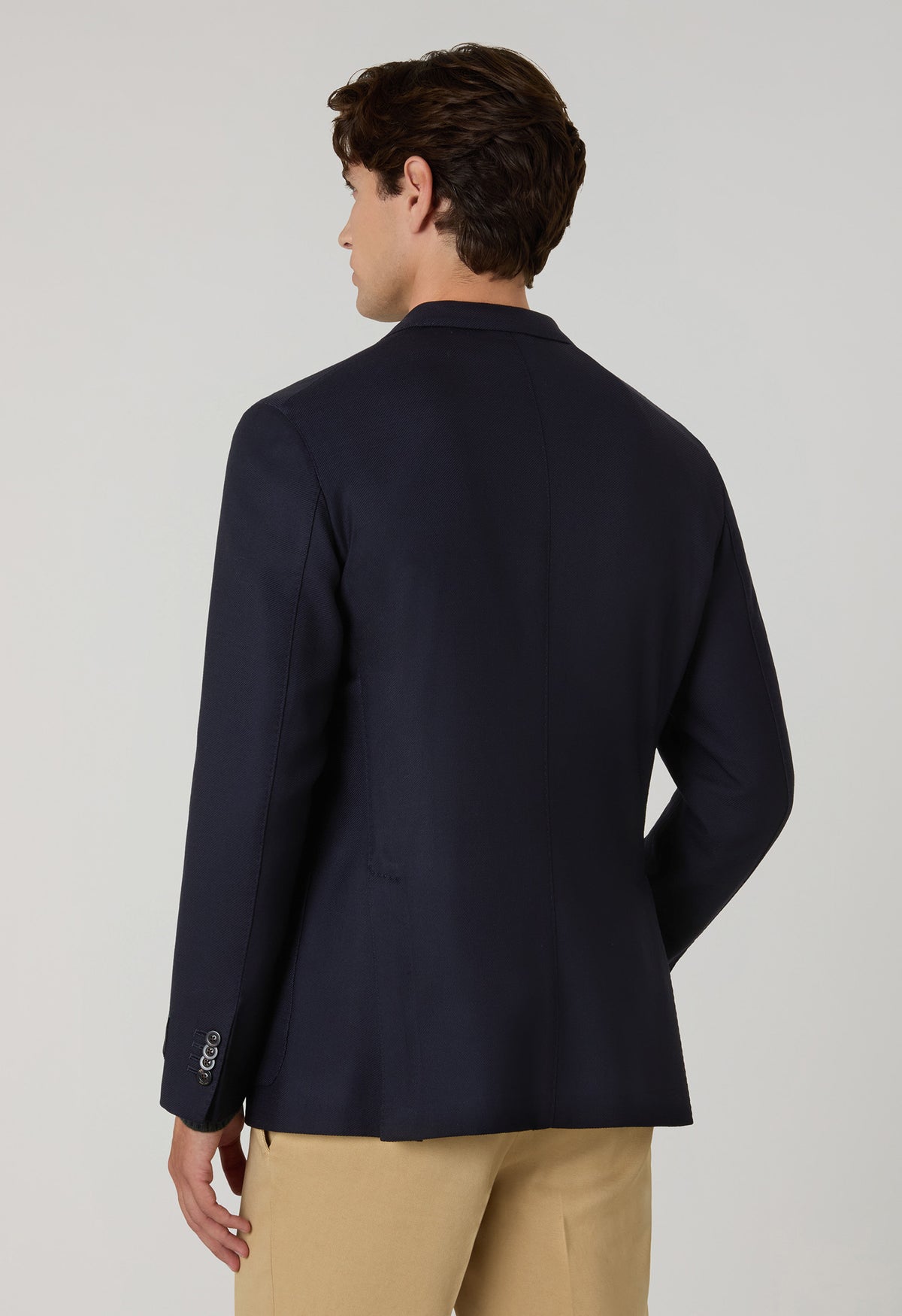 K-Jacket in lana twill High Performance tinta in capo blu
