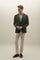 Green Cotton Linen satin K-Jacket