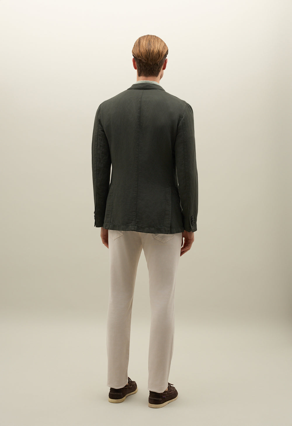 Green Cotton Linen satin K-Jacket