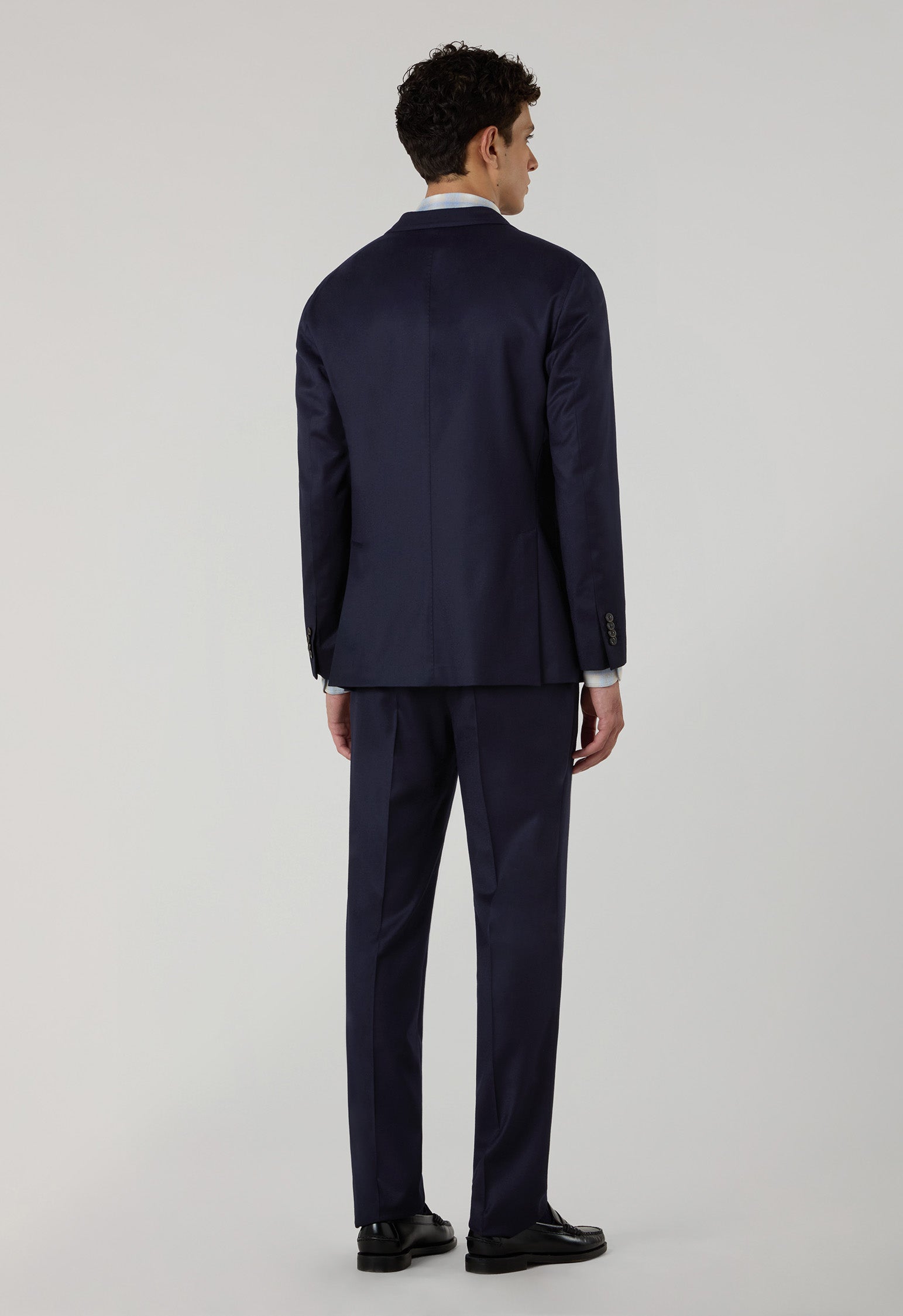 Abito K-Jacket in lana 14-Micron e seta blu