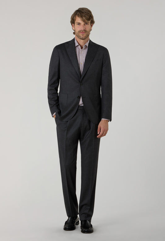 Abito K-Jacket in lana 14-Micron e seta grigio scuro