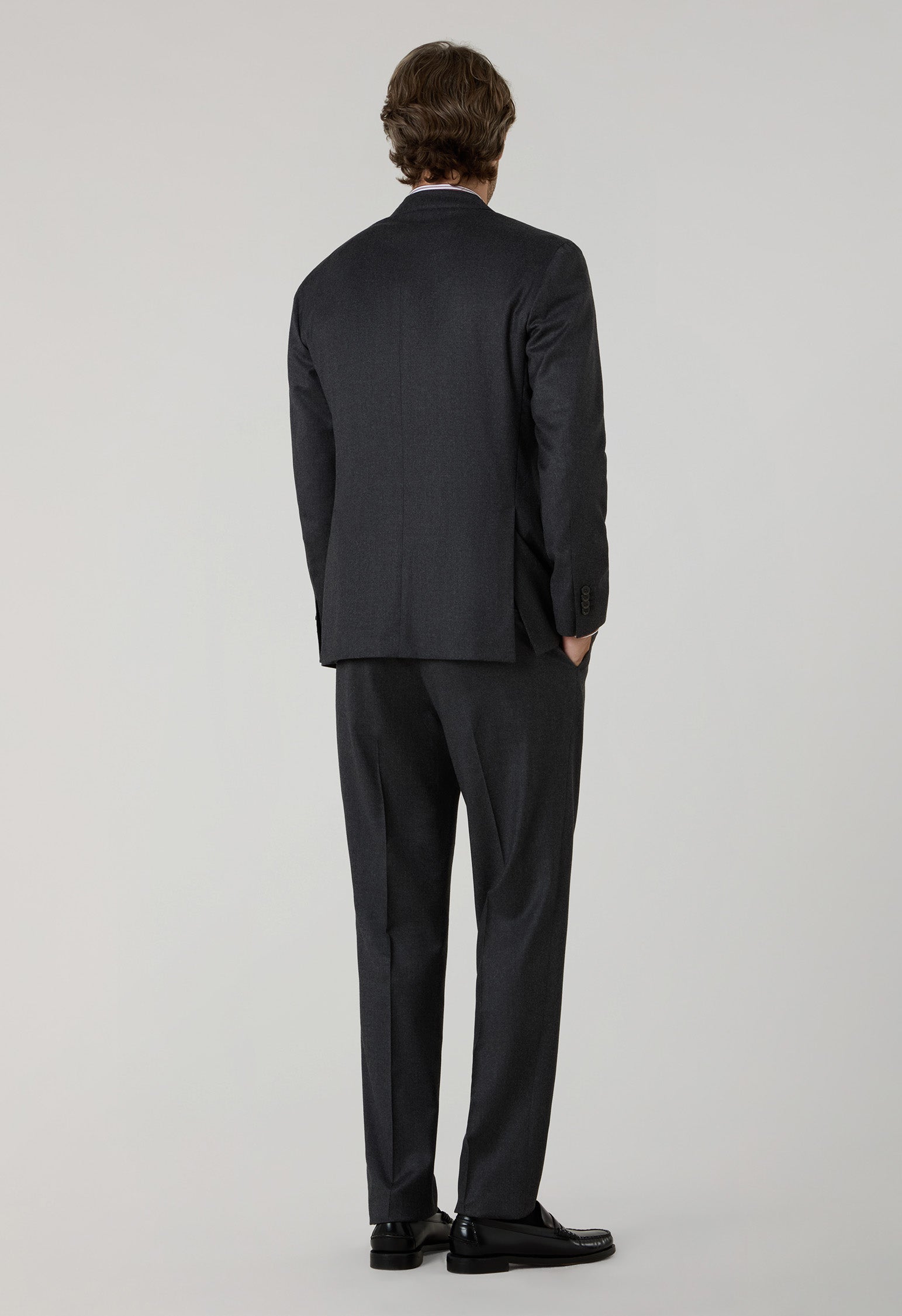 Dark Grey 14-Micron Wool Silk K-Suit 