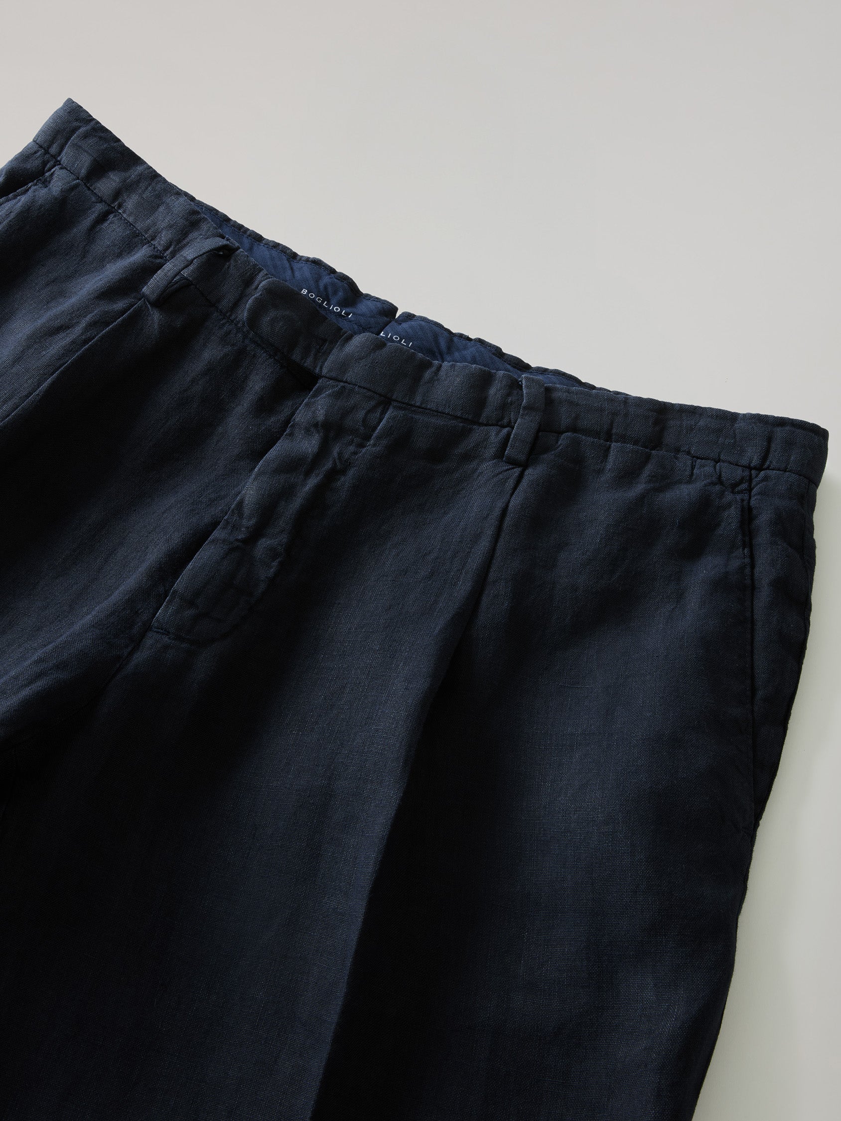 Blue Garment Dyed Linen K-Suit
