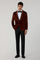 Cinnamon Plain Velvet Tuxedo Jacket