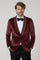 Giacca Tuxedo in velluto mogano