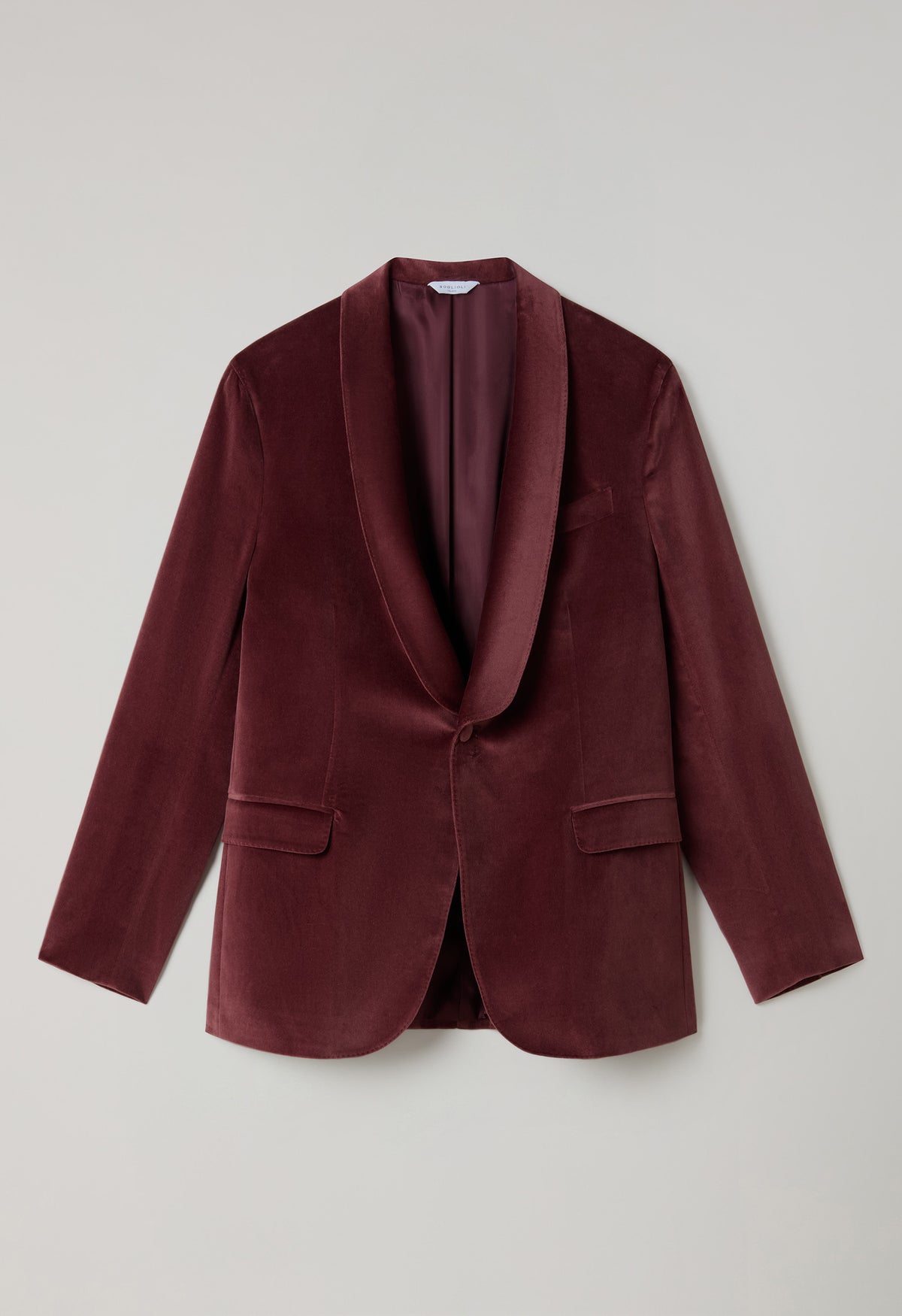 Giacca Tuxedo in velluto mogano