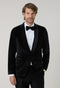 Black Plain Velvet Tuxedo Jacket
