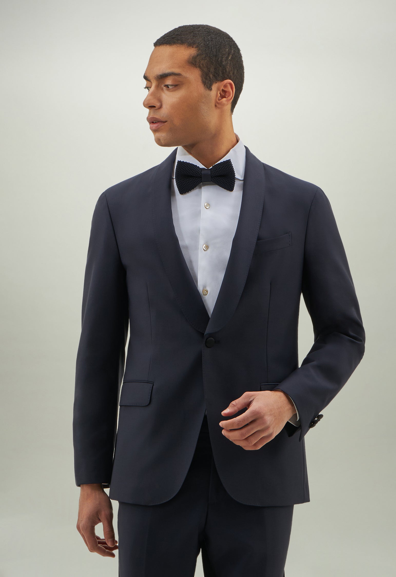 K-Jacket Evening in lana satin blu