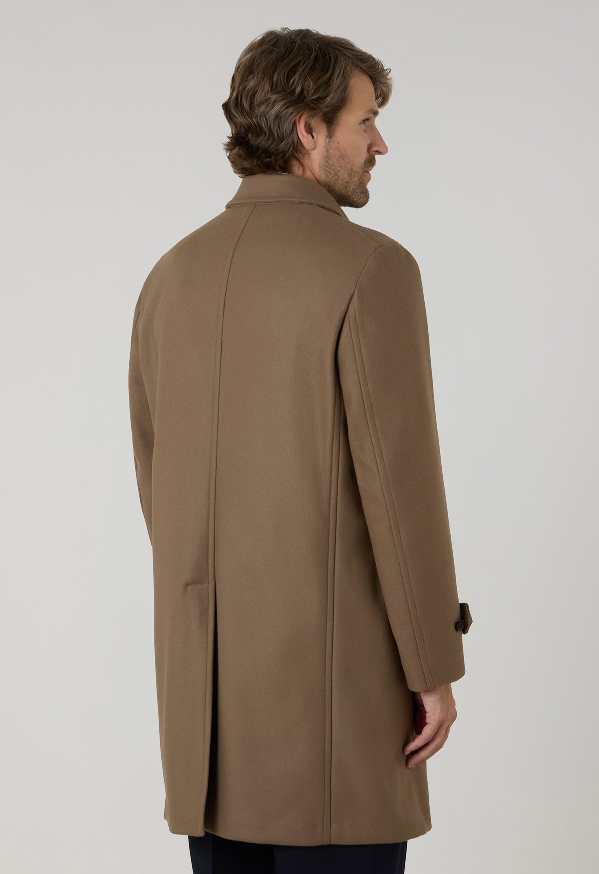 Beige Wool Felt Duster coat