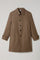 Beige Wool Felt Duster coat