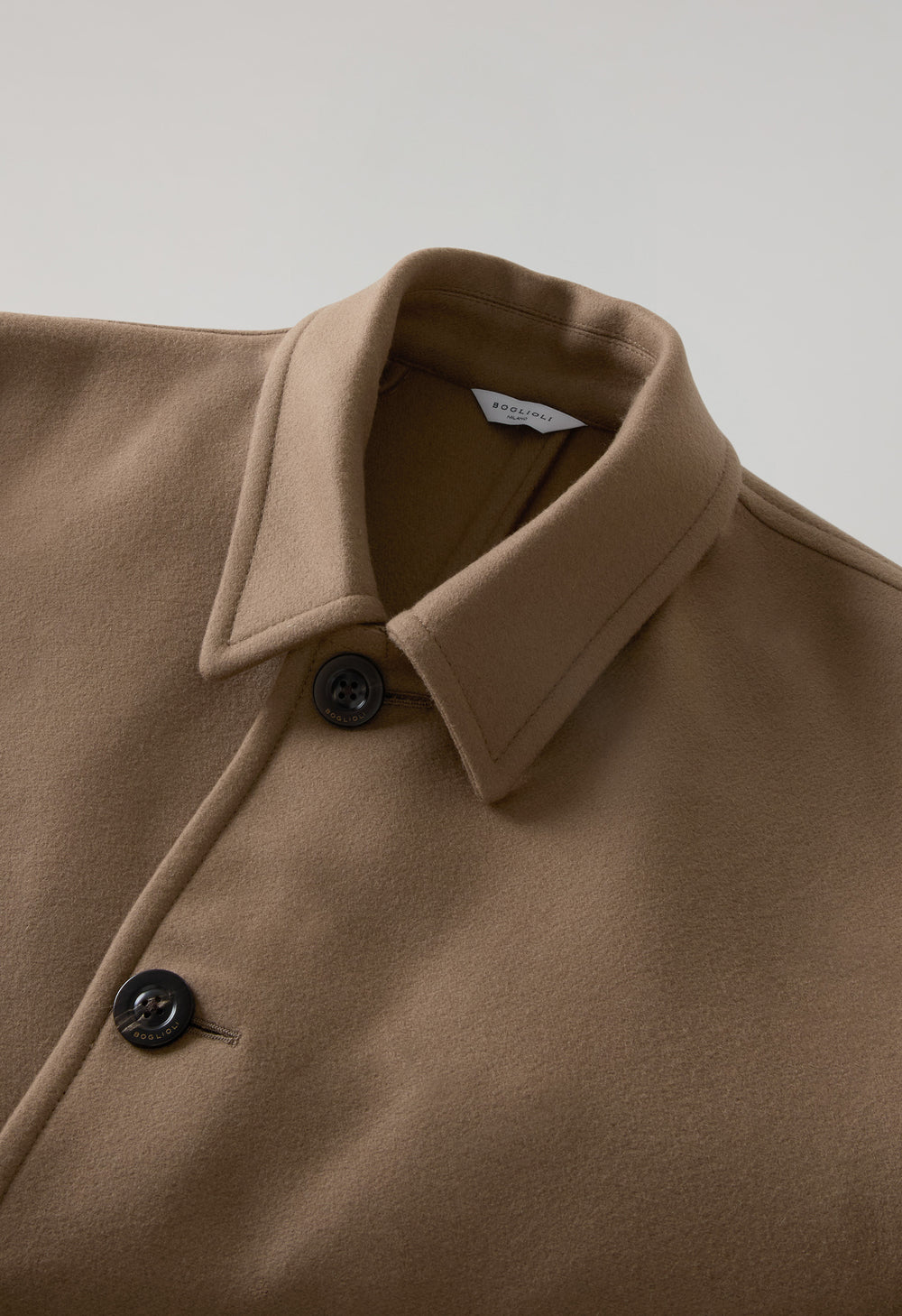 Beige Wool Felt Duster coat