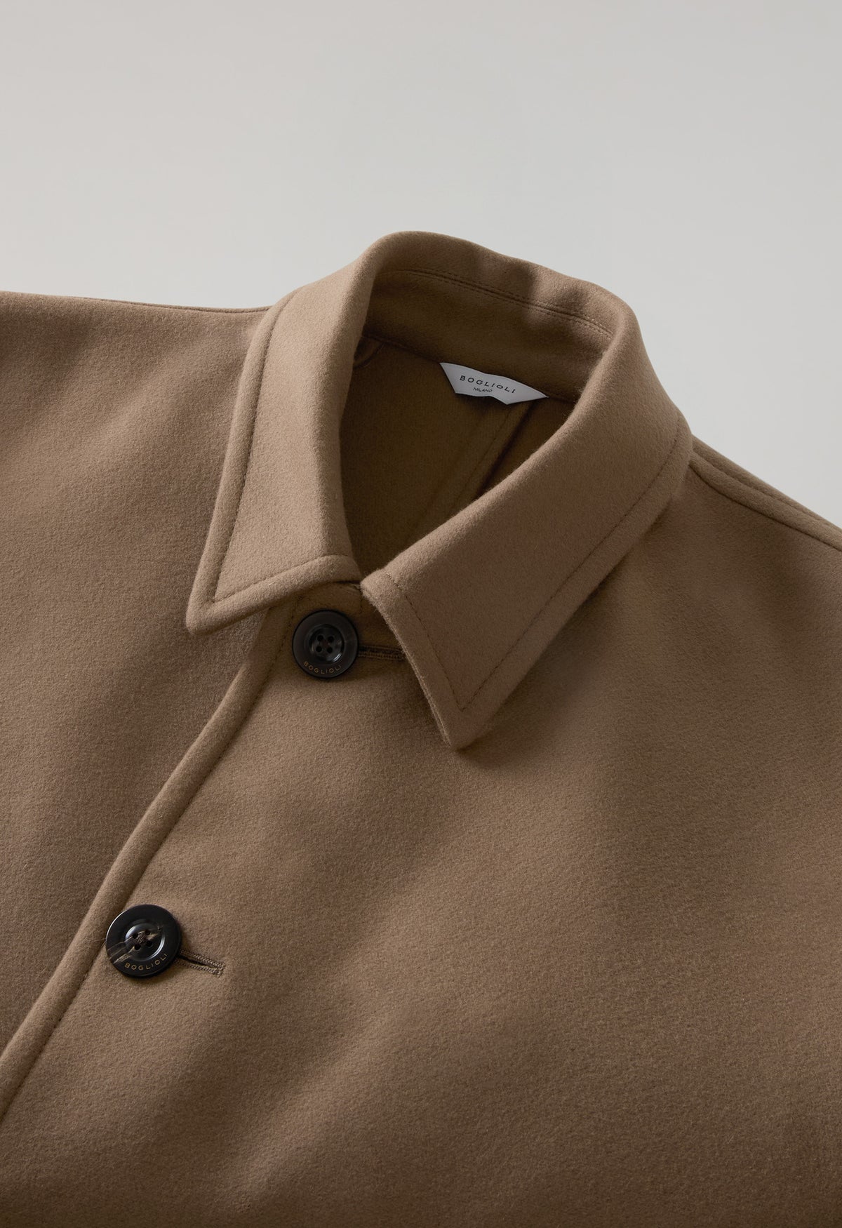 Beige Wool Felt Duster coat