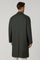 Overcoat in lana e cashmere verde