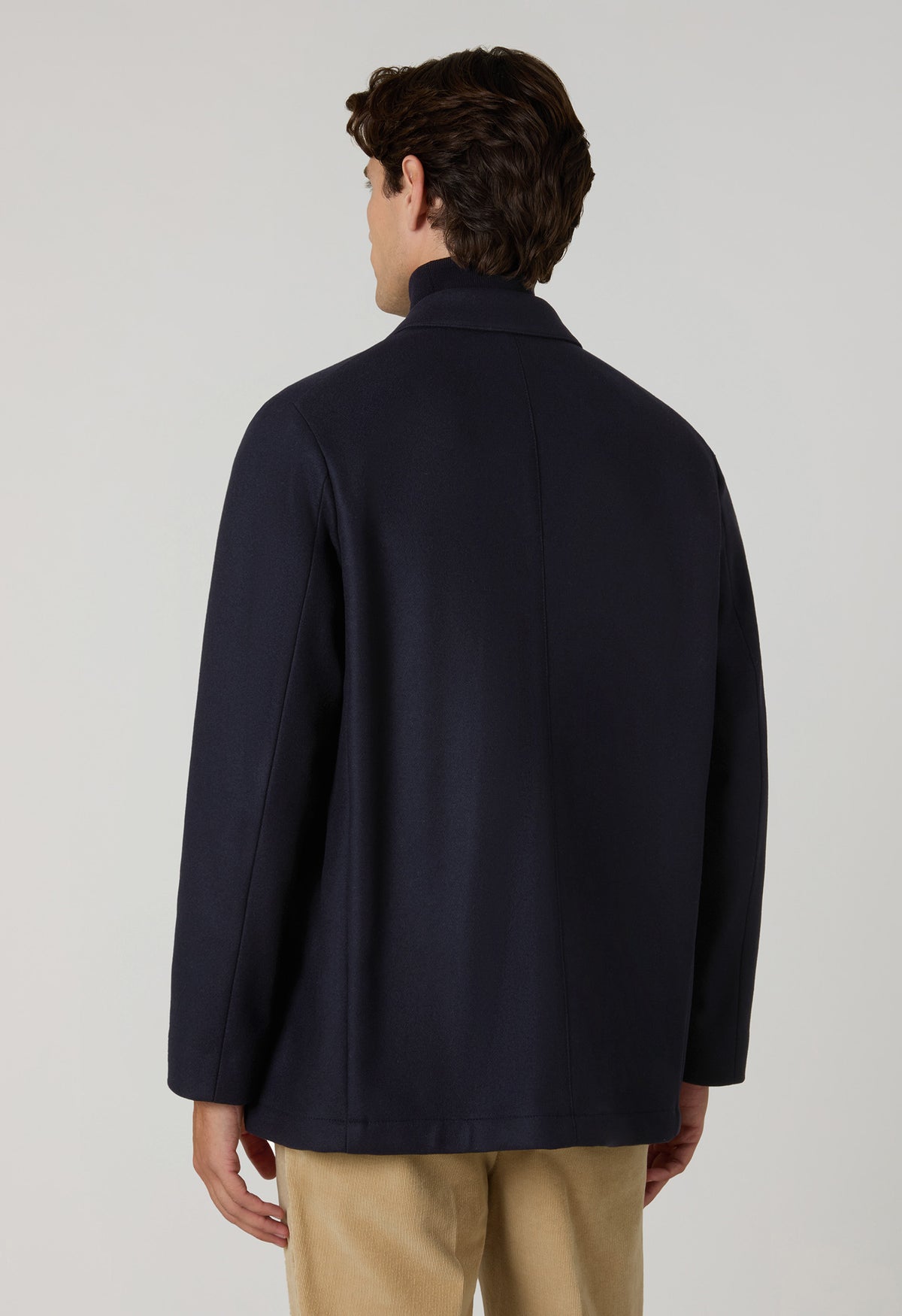 Peacoat in lana blu