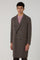 Brown Pied-de-puole Wool Cashmere double-breasted Coat