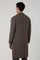Brown Pied-de-puole Wool Cashmere double-breasted Coat