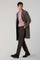 Brown Pied-de-puole Wool Cashmere double-breasted Coat