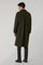 Green Wool Felt Loden Coat with back fold 