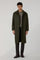 Green Wool Felt Loden Coat with back fold 