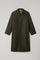 Green Wool Felt Loden Coat with back fold 