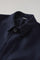 Blue Wool Felt Loden Coat with back fold 